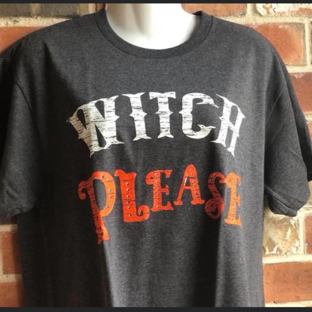 Witch Please Halloween top, NWT, size medium